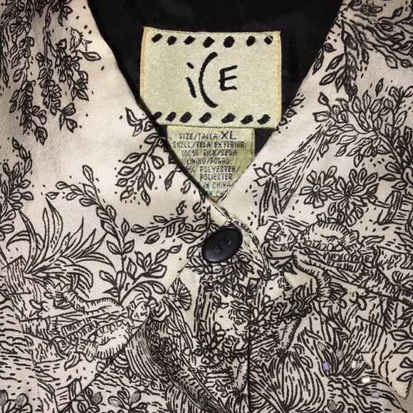 Silk Beaded Blouse - Picture 2 of 3